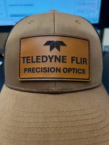Customer photo review of Custom Leather Patch Hats Richardson 115 Laser Engraved