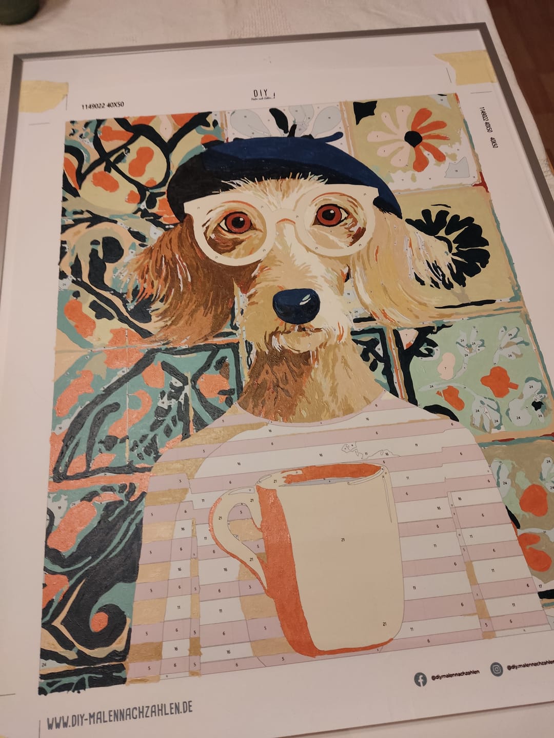 Customer photo review of Malen nach Zahlen - Hund im französischen Stil