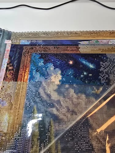 Customer photo review of 5D Diamond Painting – Das Buch der leuchtenden Reise