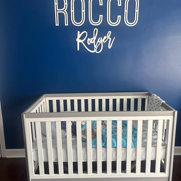 Customer photo review of First & Middle Wooden Name Sign