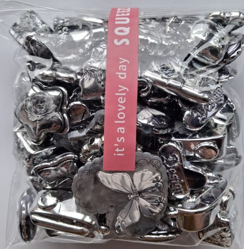 Customer photo review of Acrylic beads – Silver Butterfly’s Floral Romance for beadable pens, keychains, phone chains