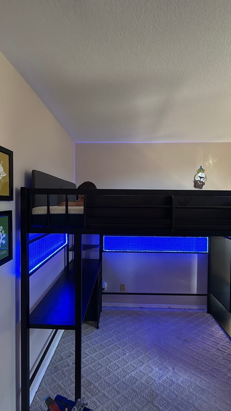 Customer photo review of Advwin Loft Bed with Desk and Stairs (Low Stock)