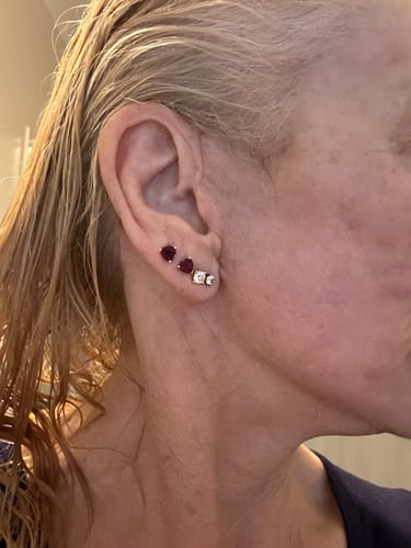 Customer photo review of 0.70ct TW Diamond Earrings in 18ct Yellow Gold