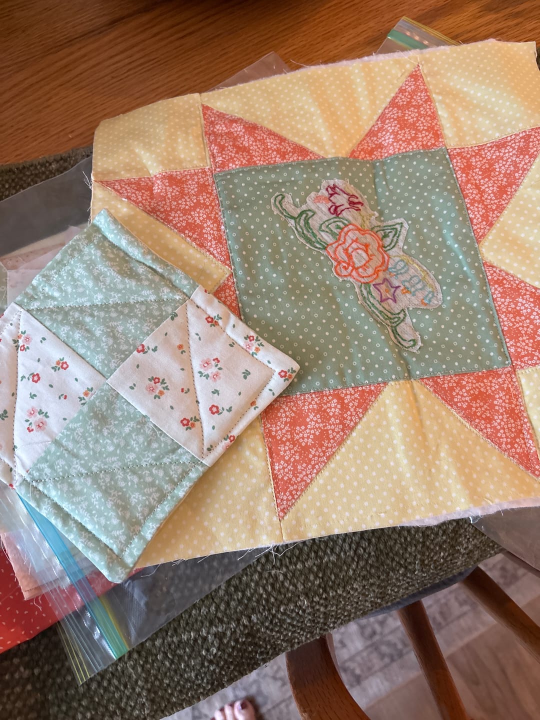 Customer photo review of Mrs Quilty Beginners Subscription Box