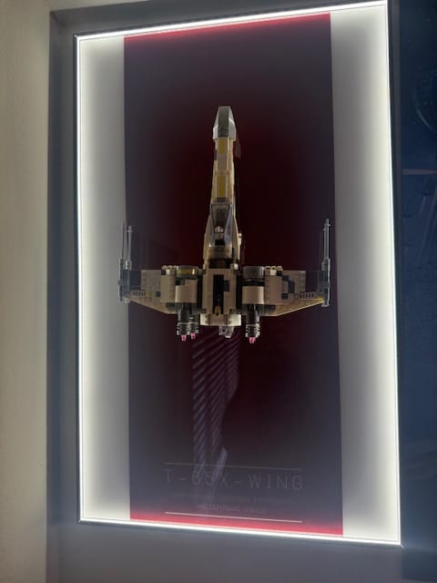 Customer photo review of Wall Display Frame for LEGO® 75355 Star Wars™ X-Wing Starfighter™