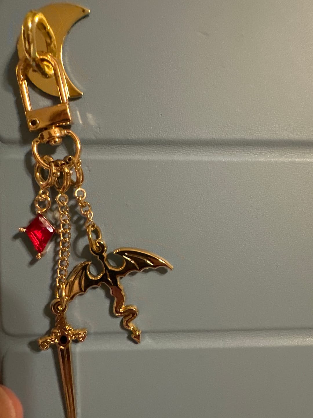 Customer photo review of Dragon Rider Charmlet - Gold