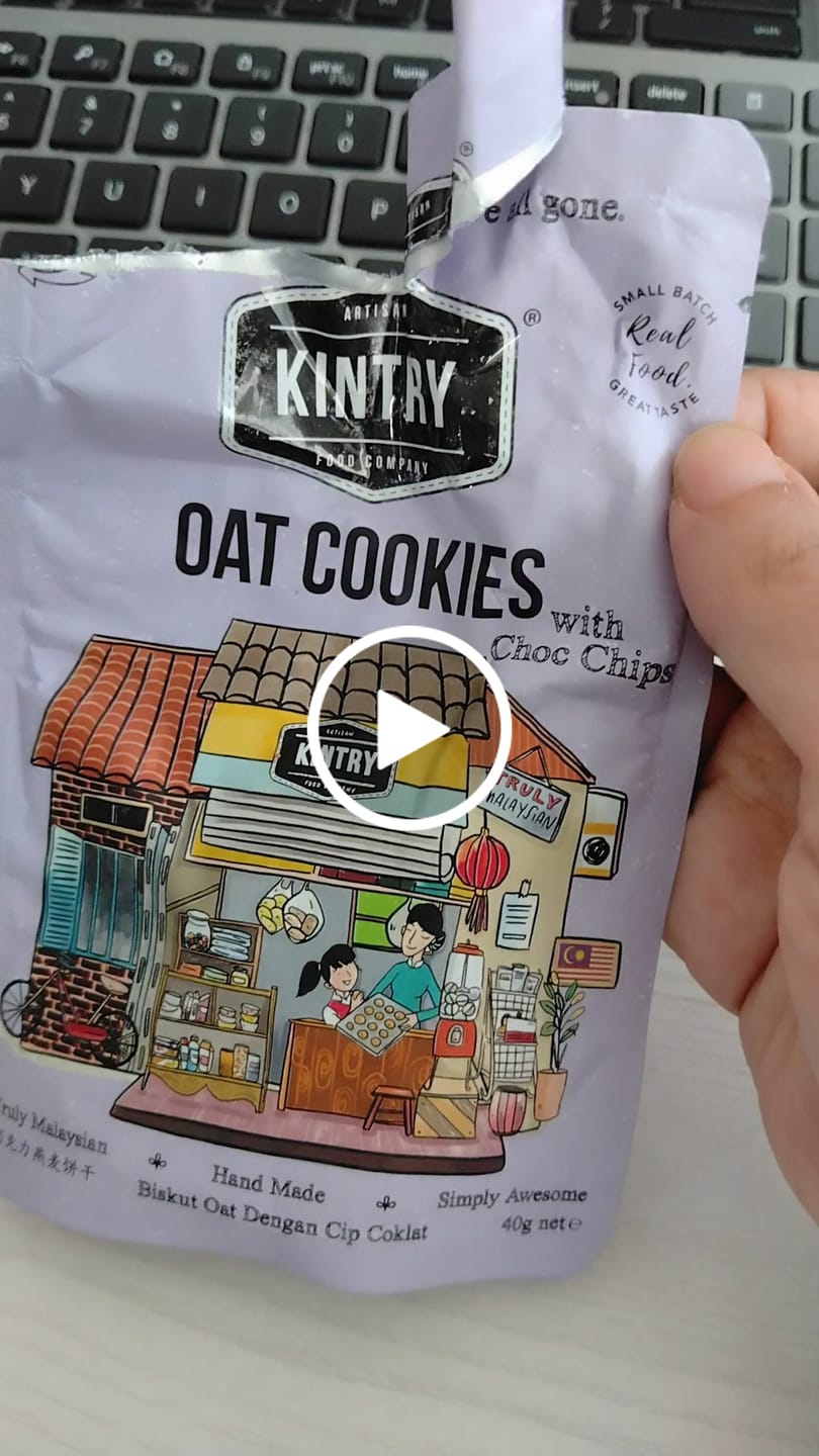 Customer video review of Kintry Oat Cookies with Choc Chips