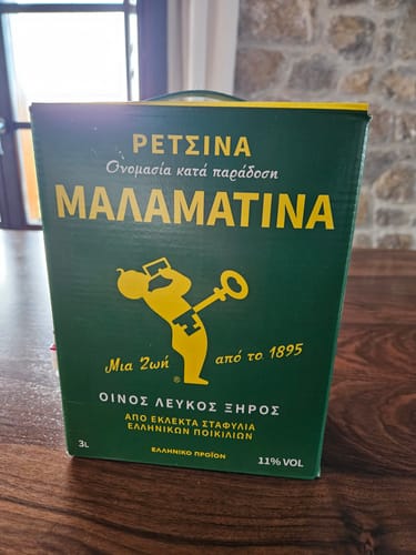 Customer photo review of Malamatina retsina - 3L