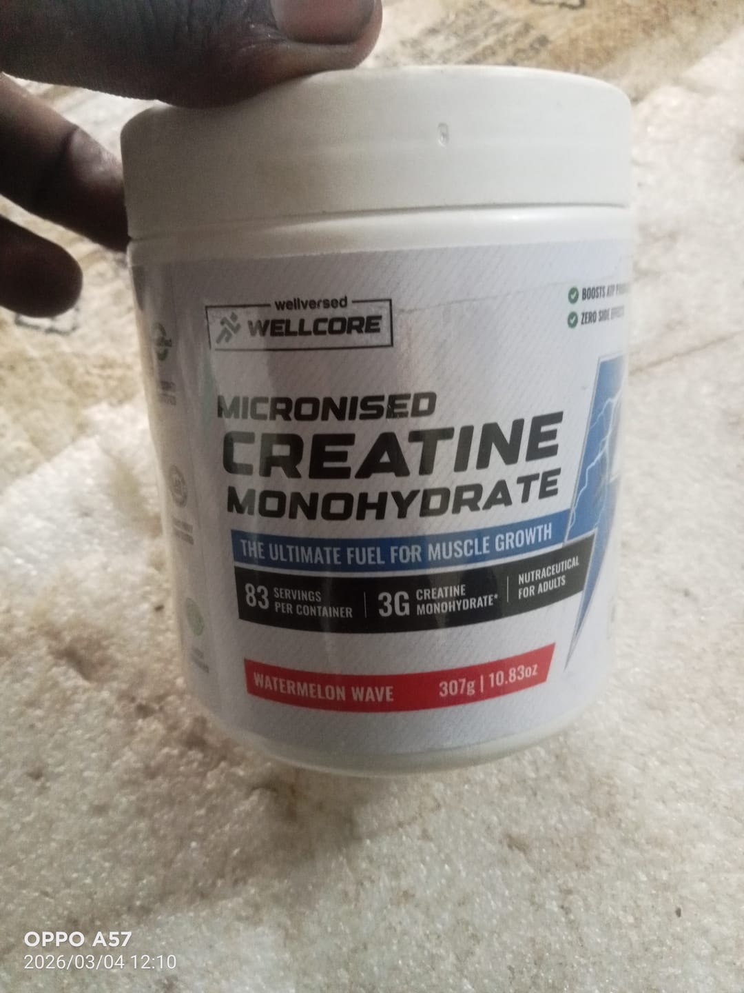 Customer photo review of Wellcore - Pure Micronised Creatine Monohydrate | Watermelon Wave (307g, 83 servings)