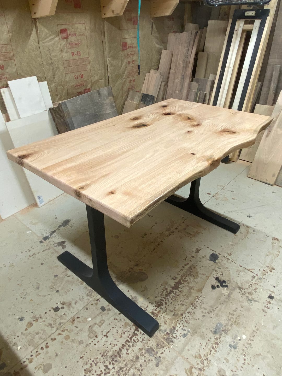 Customer photo review of Table Legs 402/438 Wineglass 28” H Minimalist for Woodworking