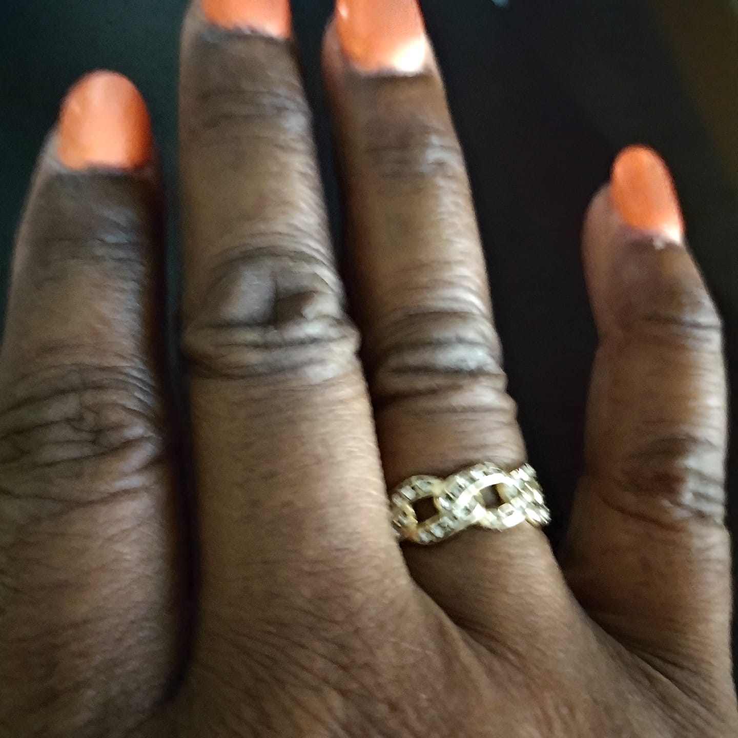 Customer photo review of Iced Cuban Link Ring