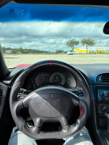 Customer photo review of Genuine Carbon Fiber Steering Wheel For C5 Corvette 1997-2004