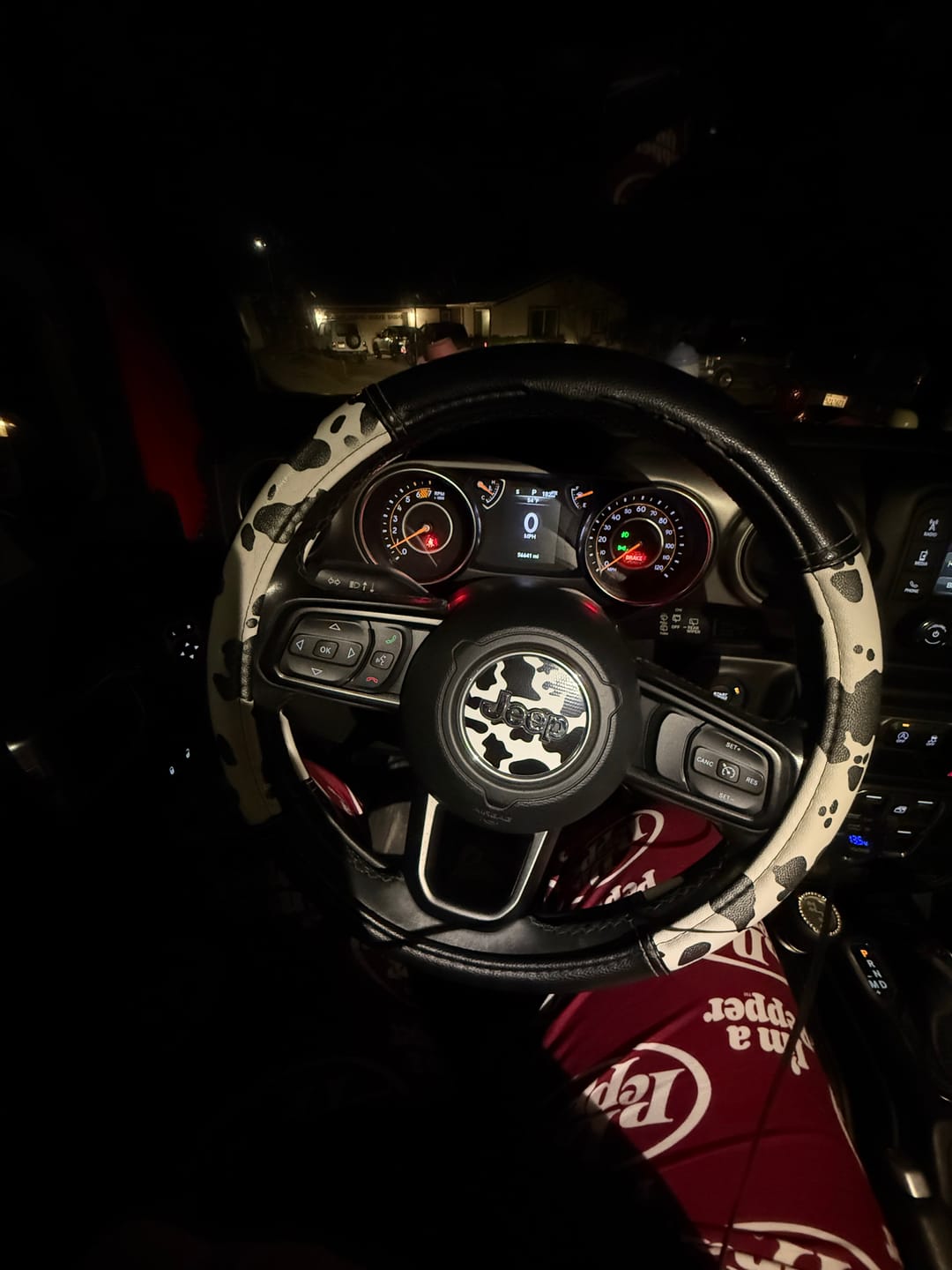Customer photo review of Animal Print Steering Wheel Decal for Jeep