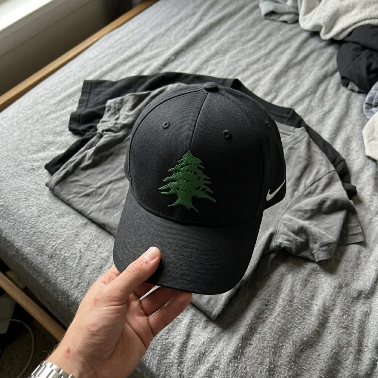 Customer photo review of Nafas x Nike Lebanese Cedar Embroidered Cap