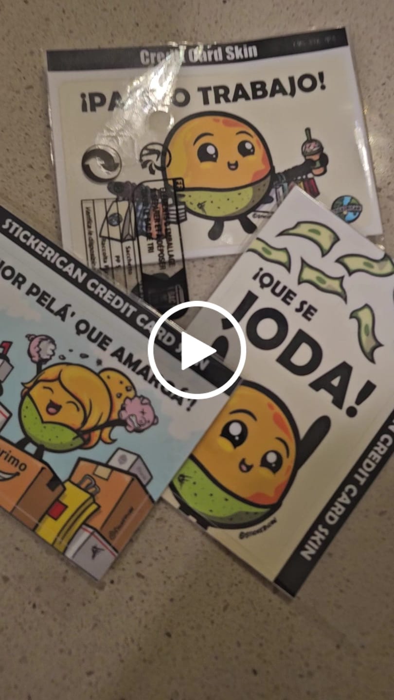 Customer video review of Que Se Joda - Sticker para Tarjeta de Crédito