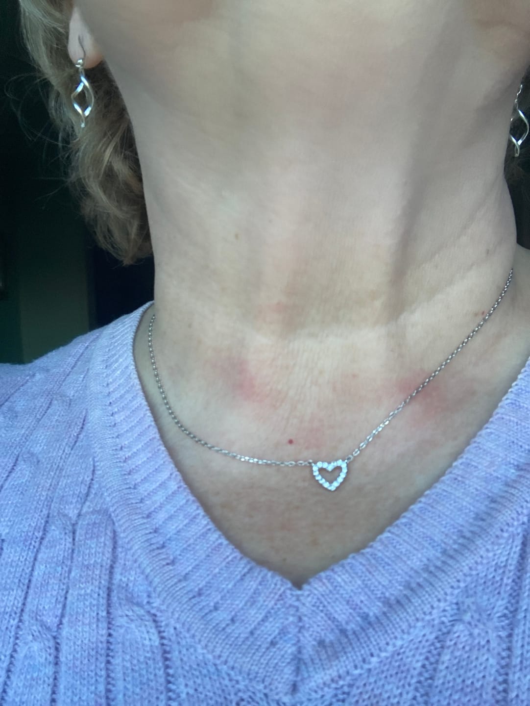 Customer photo review of Piper 18k White Gold Plated Heart Pendant Necklace with Swarovski Crystals