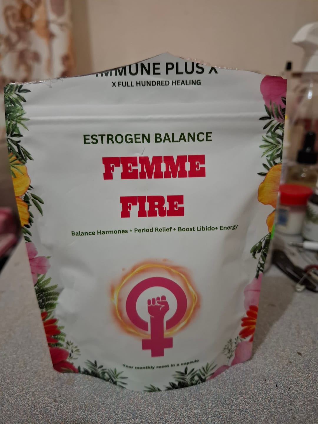 Customer photo review of Femme Fire |  Herbal Female Hormone Balance