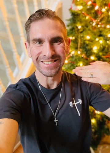 Customer photo review of Crucifix Pendant Necklace