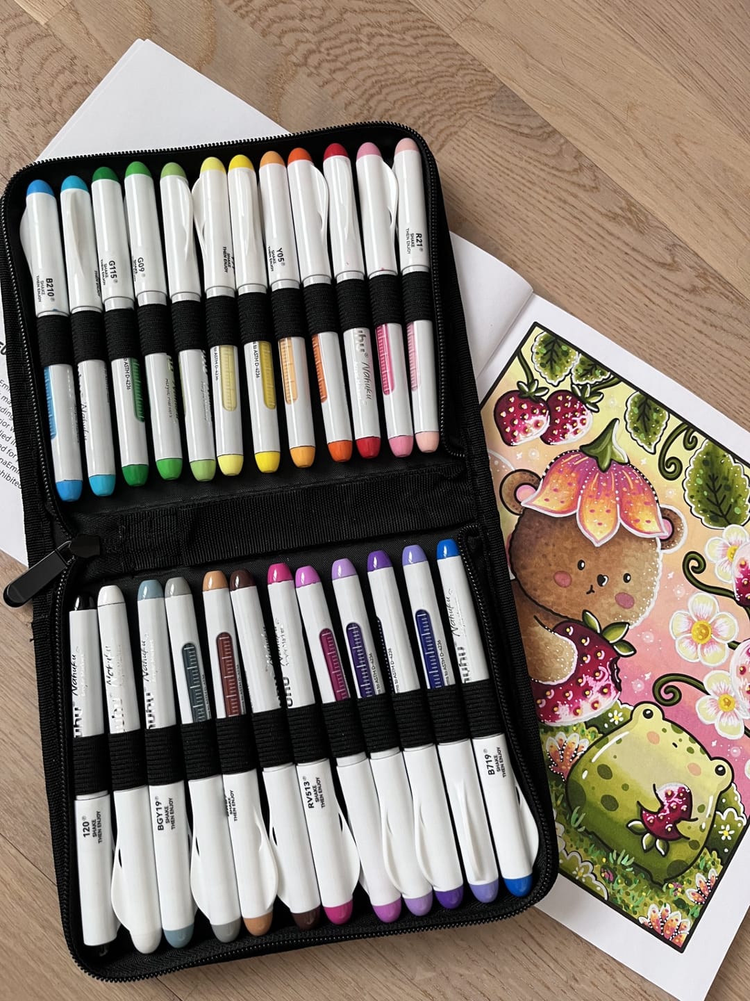 Customer photo review of Ohuhu Direct-ink Acrylic Markers 24 Colors - Nahuku