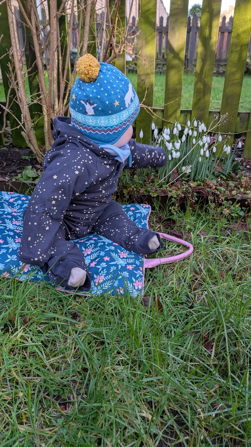 Customer photo review of Starry Night Reversible Snug As A Bug Suit