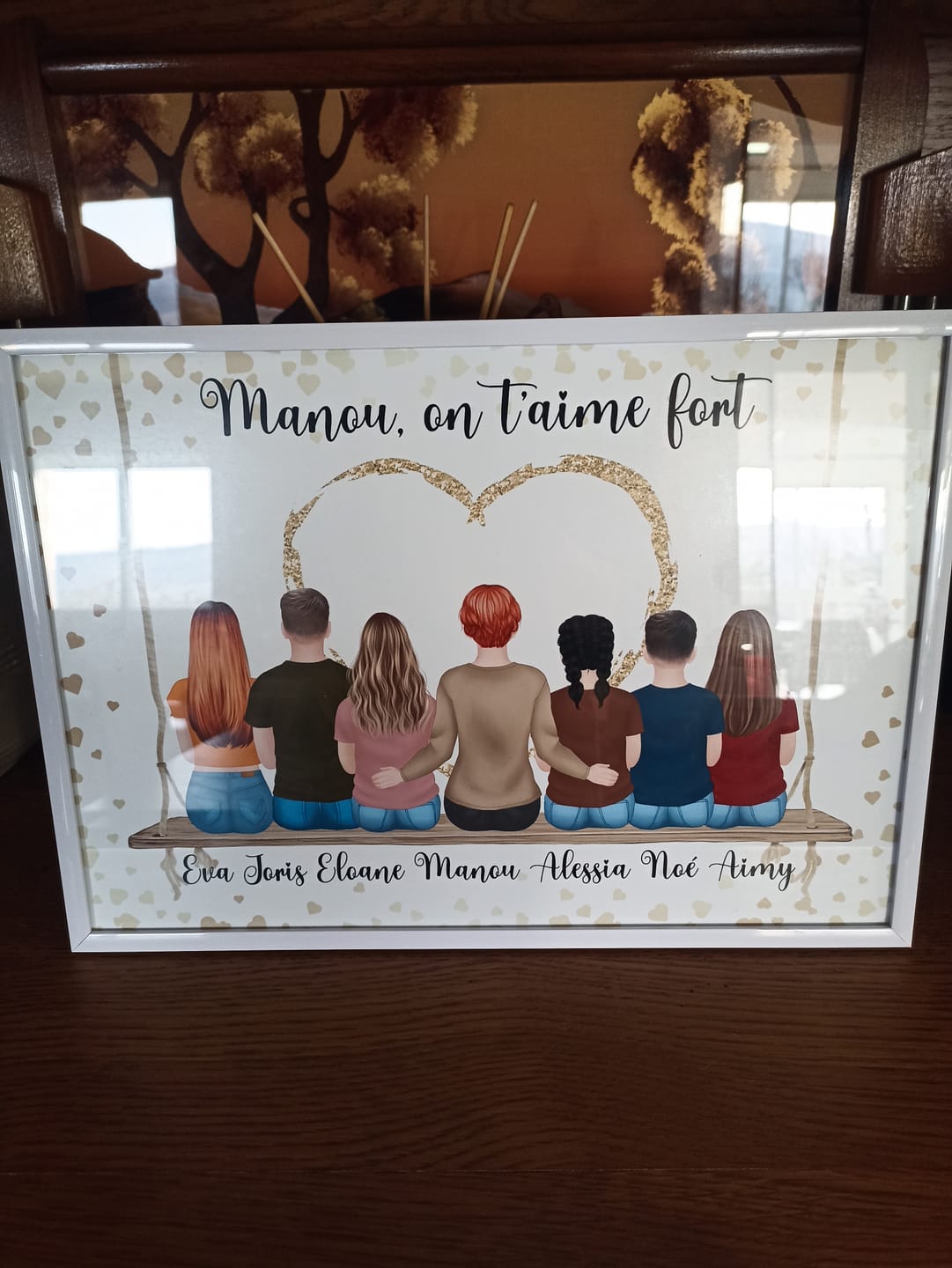 Customer photo review of Affiche Personnalisée - Mamie et Petits-enfants
