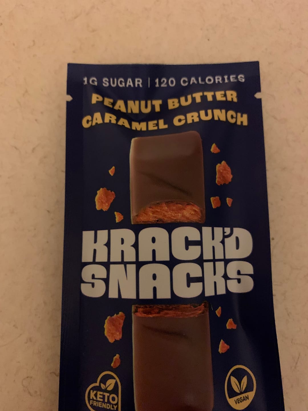 Customer photo review of Milk Chocolate Peanut Butter Caramel Crunch, 2g Net Carbs