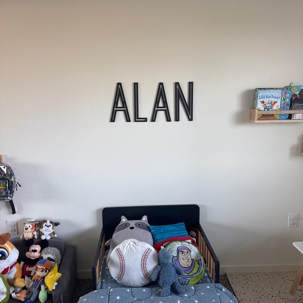 Customer photo review of First & Middle Wooden Name Sign