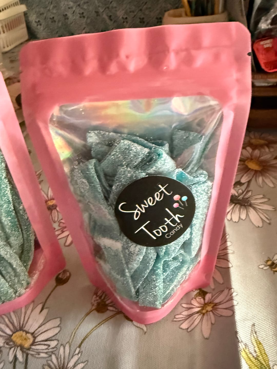 Customer photo review of Just Enough - Blue Raspberry Sour Belts