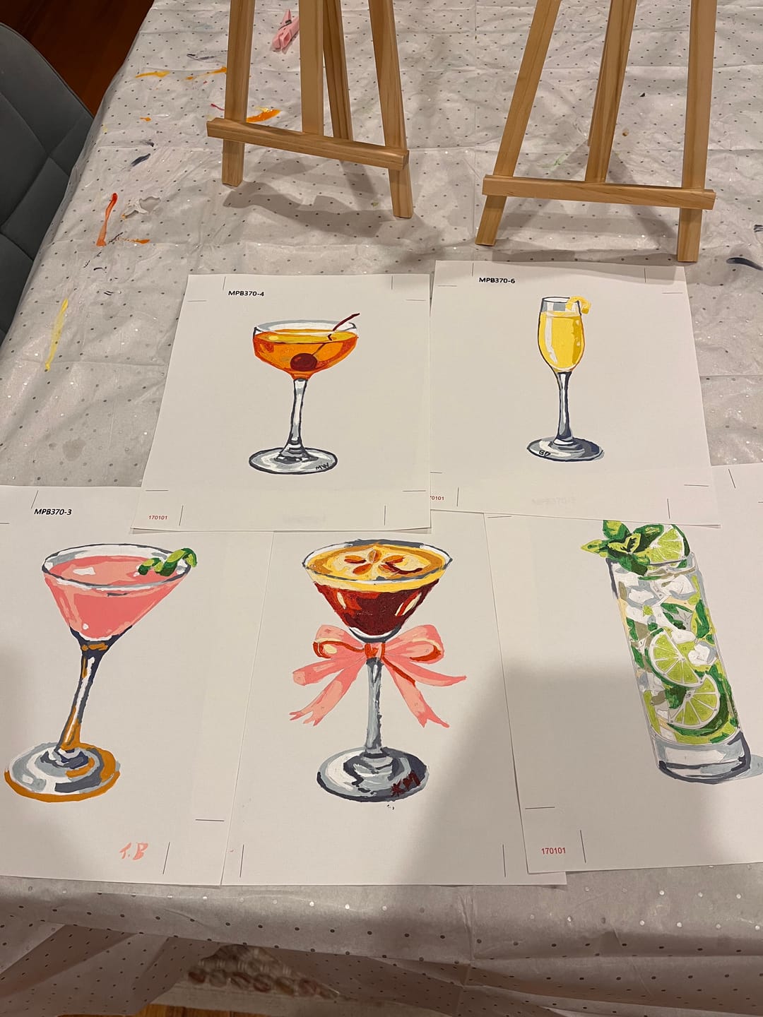 Customer photo review of 6 Mini Paintings - Beautiful Cocktail Set