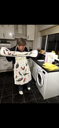 Customer photo review of Cocks Tea Towel
