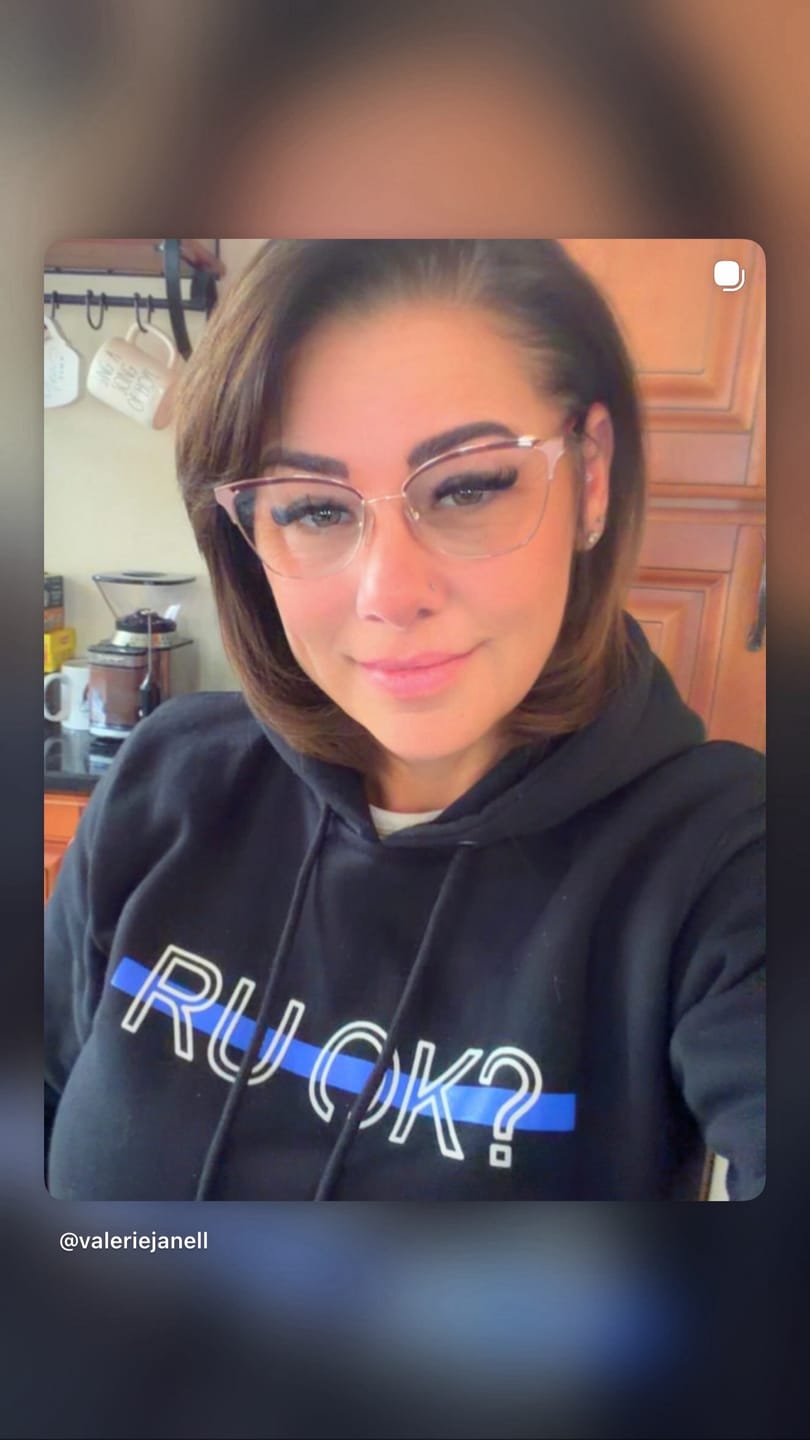 Customer photo review of Stigma-Breaking Hoodie- Blue Line