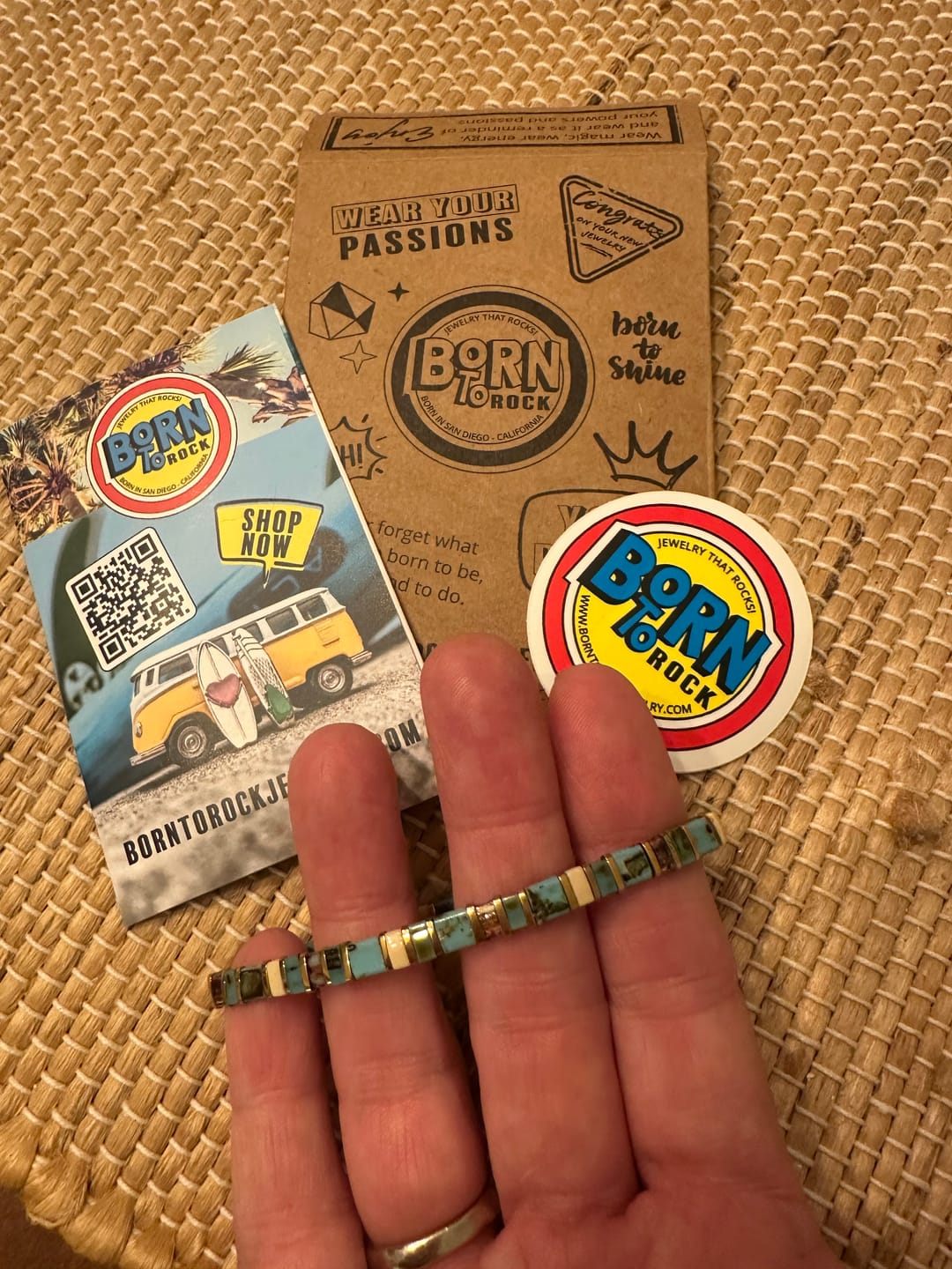 Customer photo review of Laguna – Flat Bead Stretch Bracelet