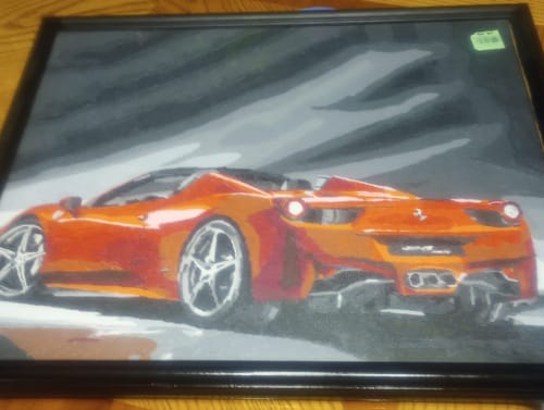 Customer photo review of Custom Paint By Numbers - Turn Trip Memory into Art
