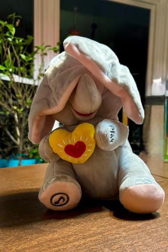 Customer photo review of Interactive Stuffed Animal – Animated Peek-a-Boo Elephant