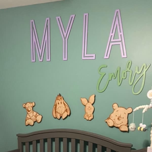 Customer photo review of First & Middle Wooden Name Sign