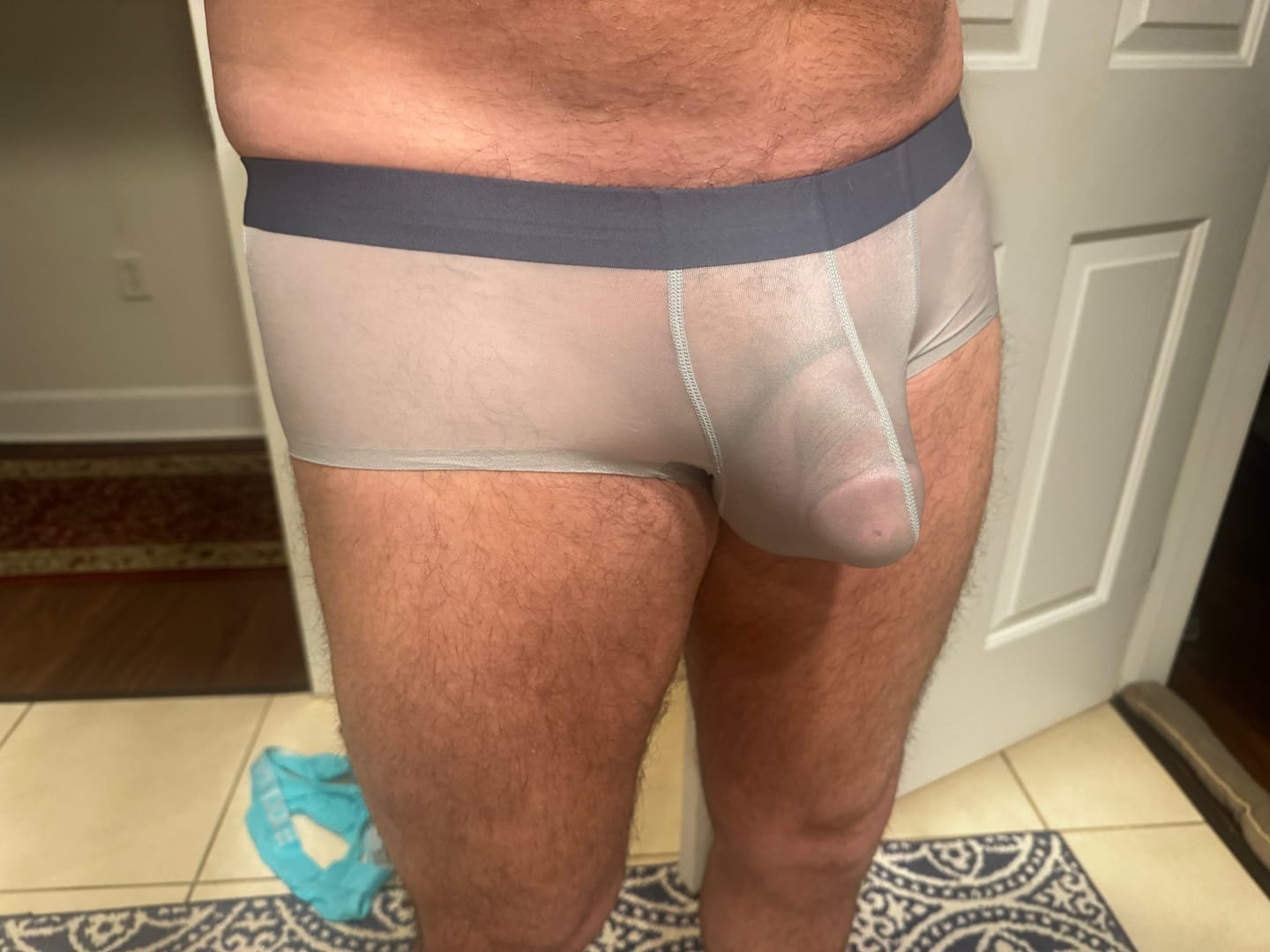 Customer photo review of 2 Pack ALLMIX Men's Seamless 3D Convex Pouch Trunks