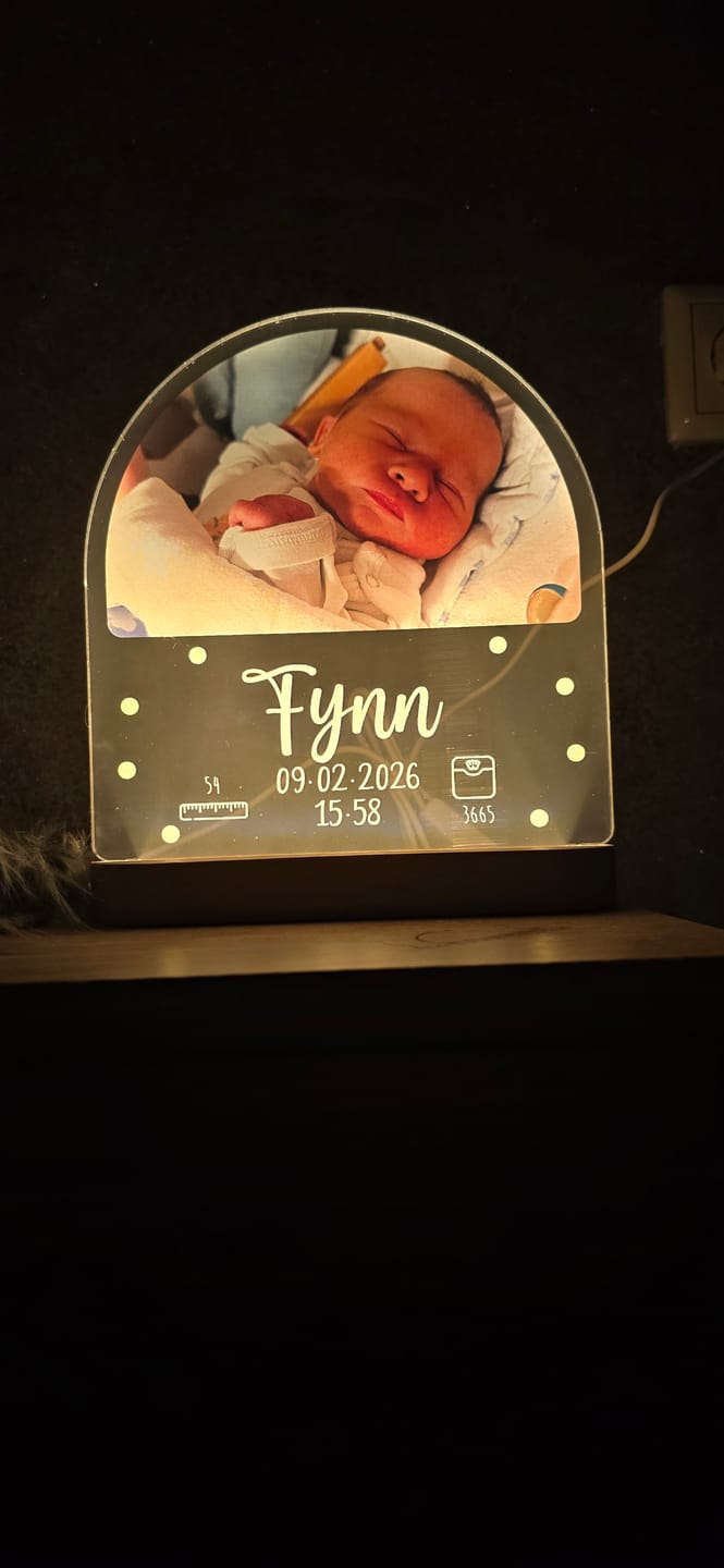 Customer photo review of Zur Geburt – Dein Licht fürs Leben. Fotolampe