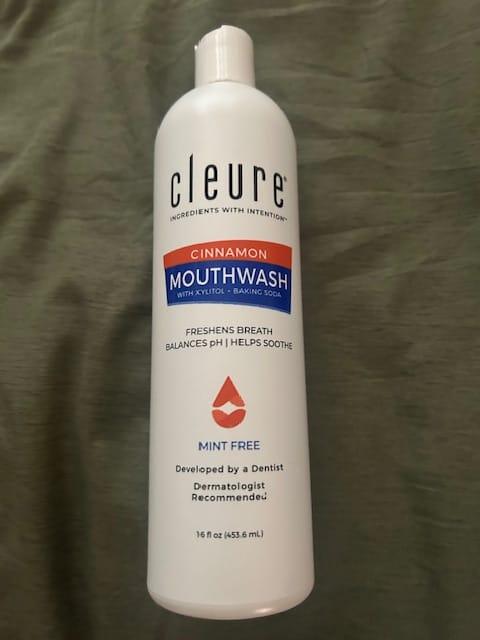 Customer photo review of Cinnamon Mouthwash: Alcohol & Fluoride-Free