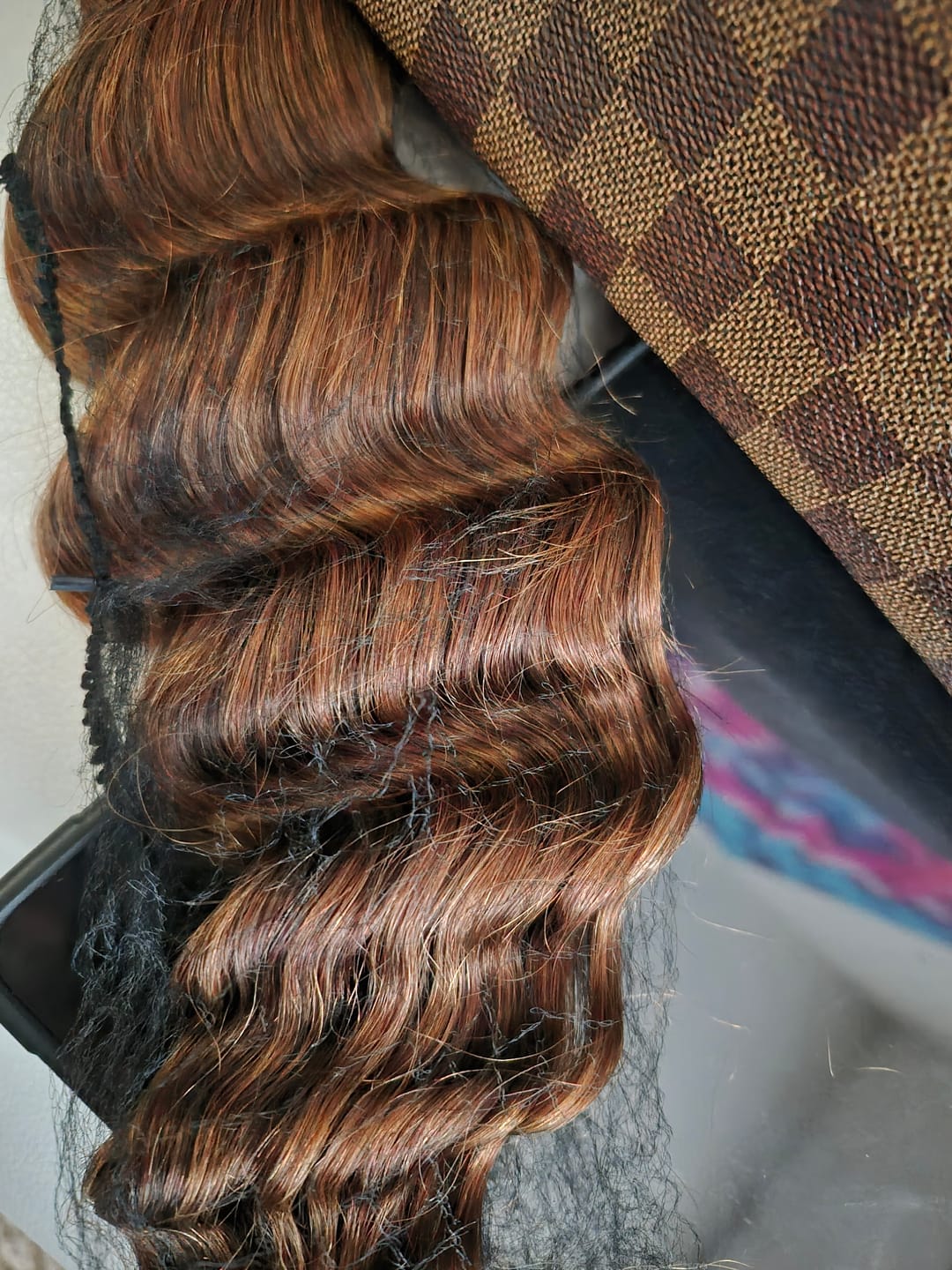 Customer photo review of #4/#30 Mix Color Blend Loose Deep Wave Bulk Human Braiding Hair