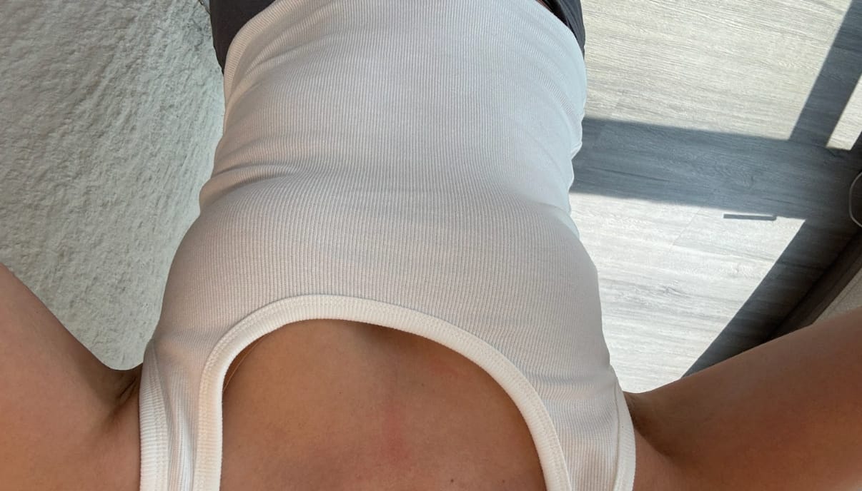 Customer photo review of Tank Top Scoop Ribbed Cotton