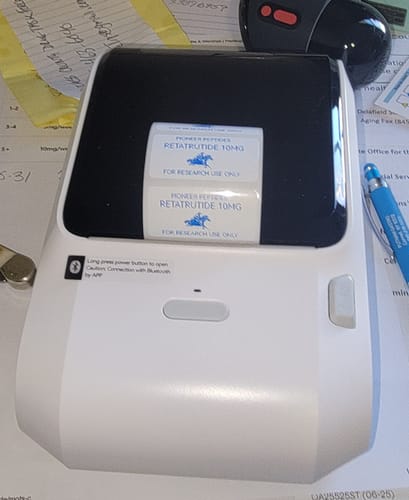 Customer photo review of Thermal Transfer Label Printer Labels for M2, M3