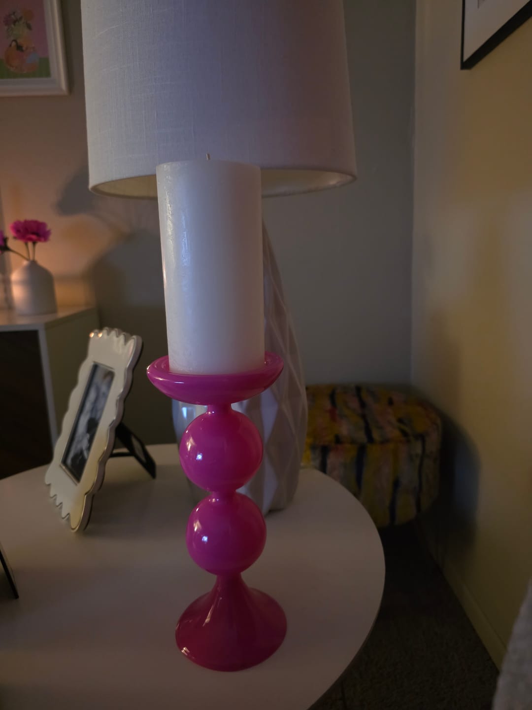 Customer photo review of Glitterville Sugar Plum Pillar Candle Holder