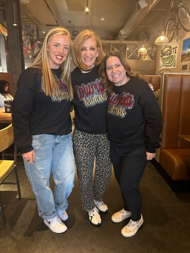 Customer photo review of Custom Two Word Embroidered & Bling Sweatshirt