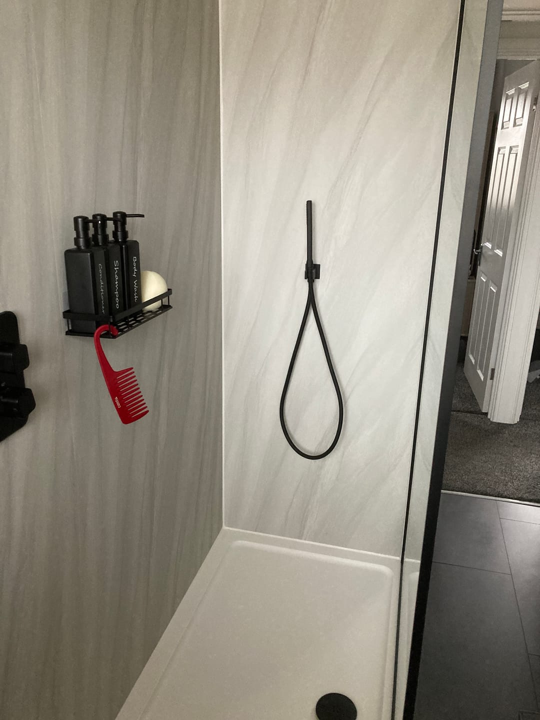 Customer photo review of 10mm Ocean Grey Ultra Matt Shower Panel 1M x 2.4M