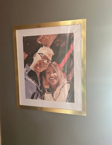 Customer photo review of Custom Paint By Numbers - Personalized Portraits Art