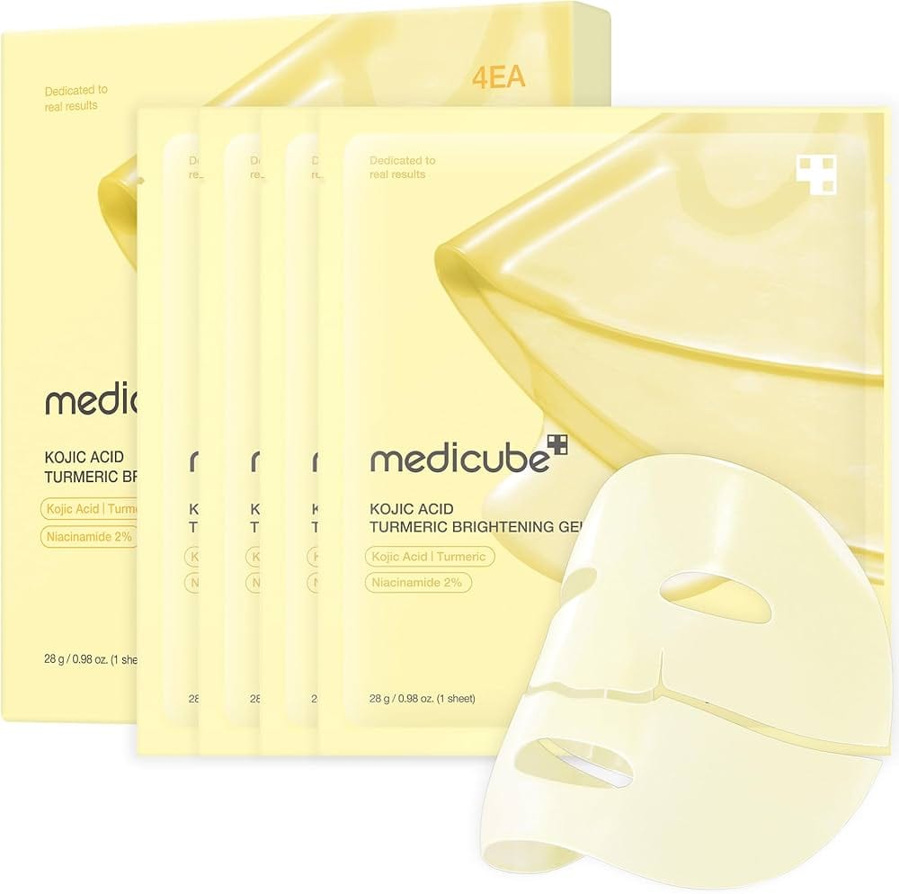 Customer photo review of Mirdzumu piešķiroša hidrogēla maska ar kurkumu Medicube Kojic Acid Turmeric Brightening Gel Mask