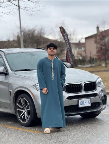 Customer photo review of Emirati Thobe Embroidered - Sea Blue