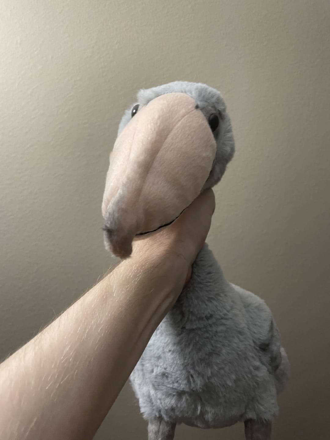 Customer photo review of Shoebill Stork Bird Soft Stuffed Plush Toy