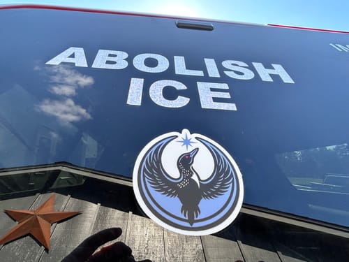 Customer photo review of Rebel Loon Sticker