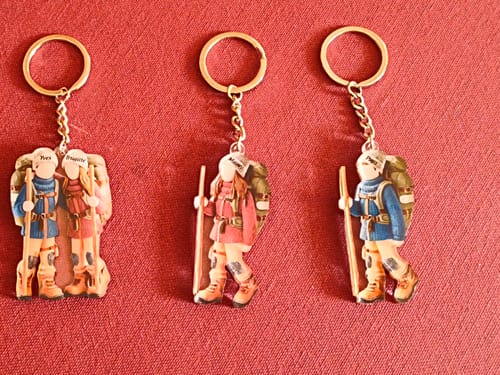 Customer photo review of Partenaires de randonnée pour la vie – Porte-clés de randonnée personnalisé